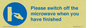 Please switch off the microwave when you have finished